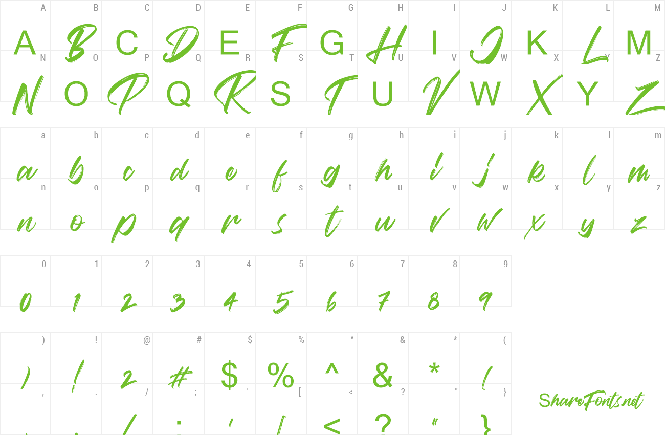 Font Vaughan Handstylish preview